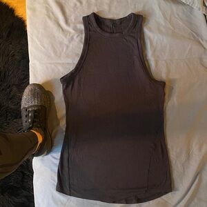 Lululemon Black Sleeveless Tank Top high neck super soft ribbed size 4